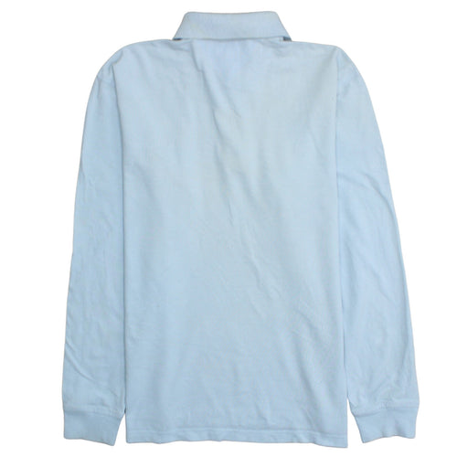 Tommy Hilfiger Men's Blue Long Sleeve Cotton Polo Shirt M