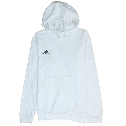 Adidas Men's White Pullover Hoodie Large Regular Fit Sportswear