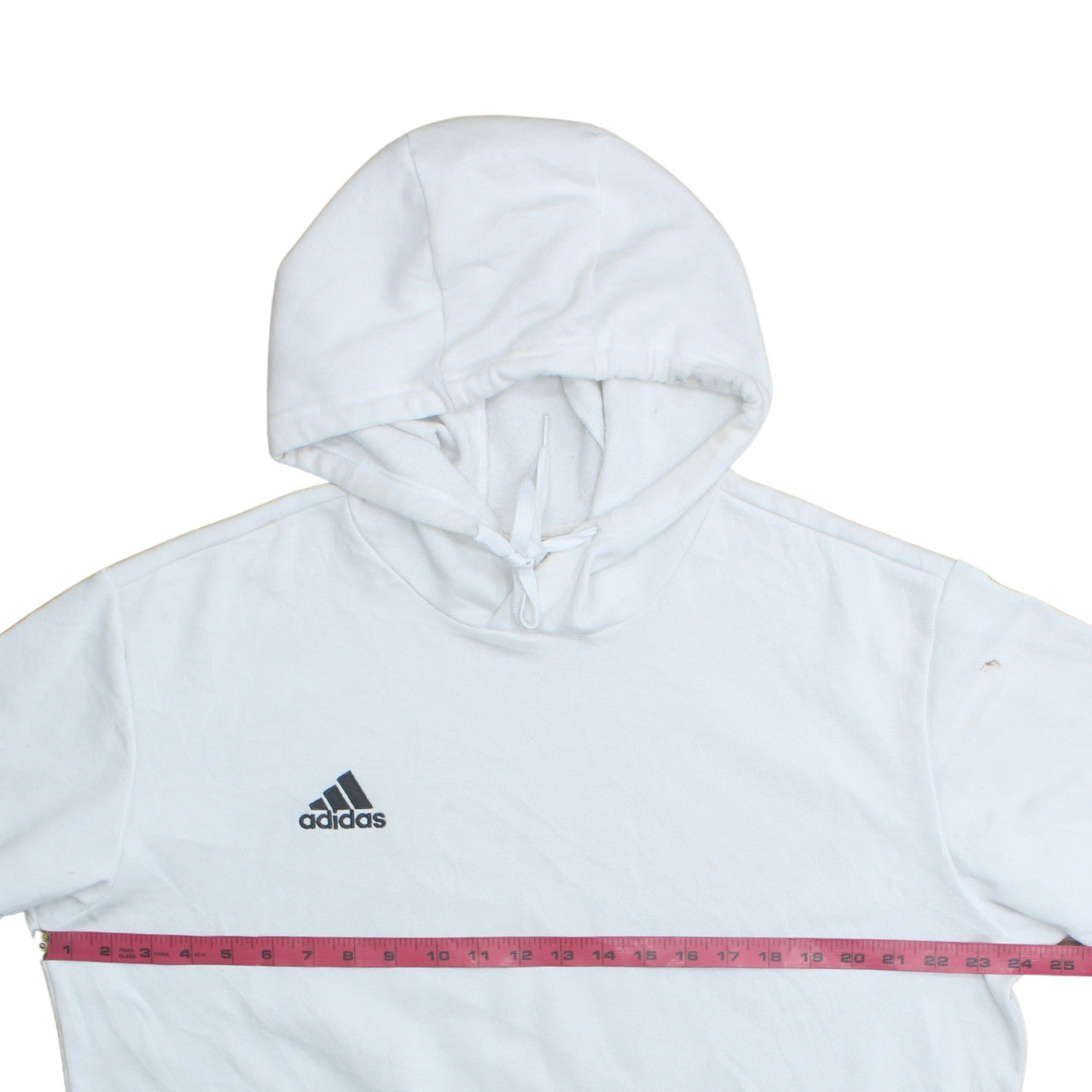 Adidas Men's White Pullover Hoodie Large Regular Fit Sportswear