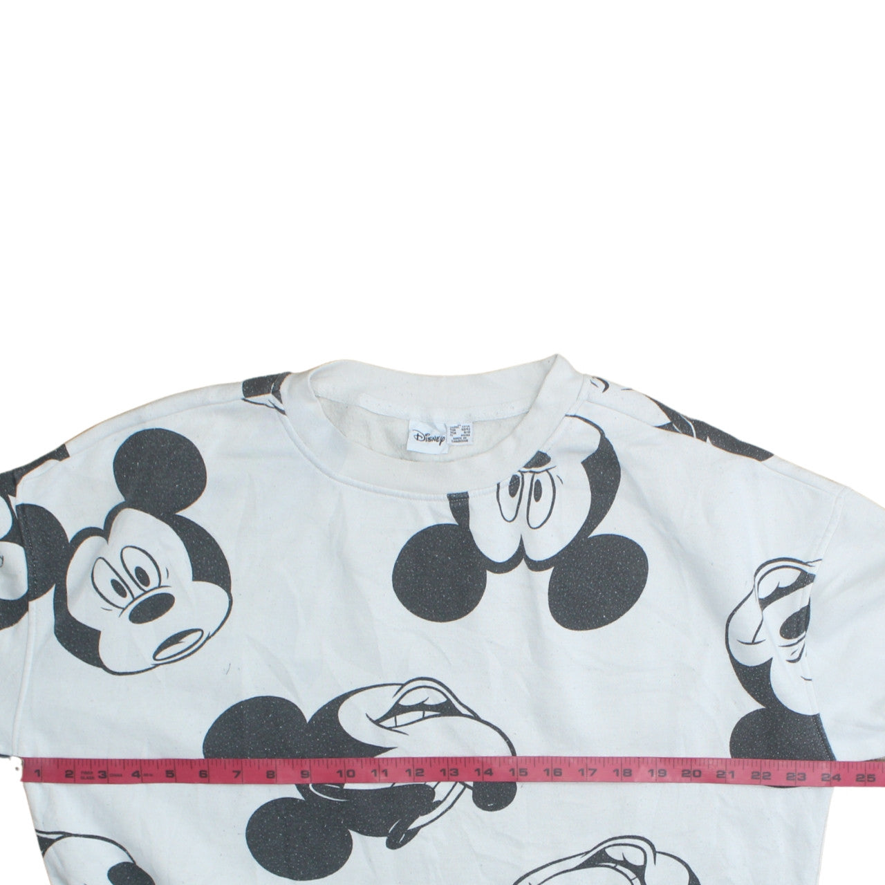Disney Women's White Mickey Mouse Print Sweatshirt Size M