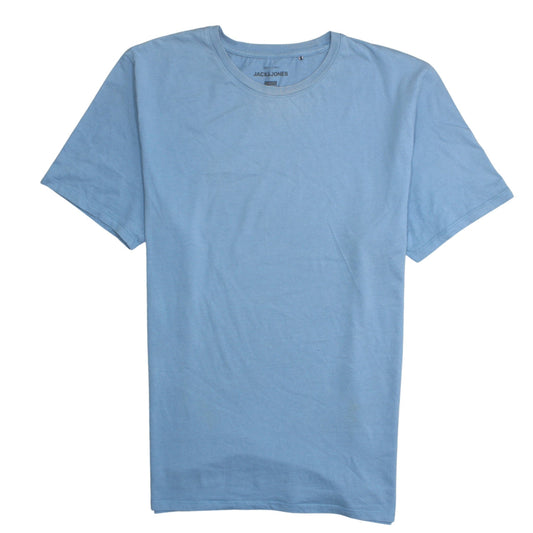 Jack & Jones Men's Blue Slim Fit Crew Neck Cotton T-Shirt XXL