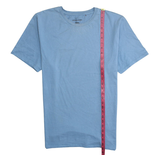 Jack & Jones Men's Blue Slim Fit Crew Neck Cotton T-Shirt XXL