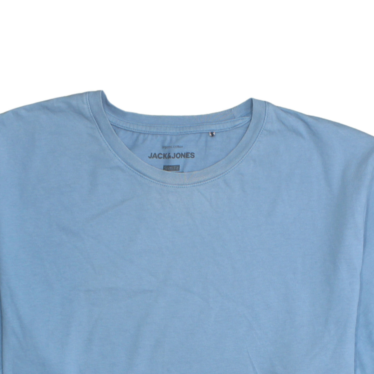 Jack & Jones Men's Blue Slim Fit Crew Neck Cotton T-Shirt XXL