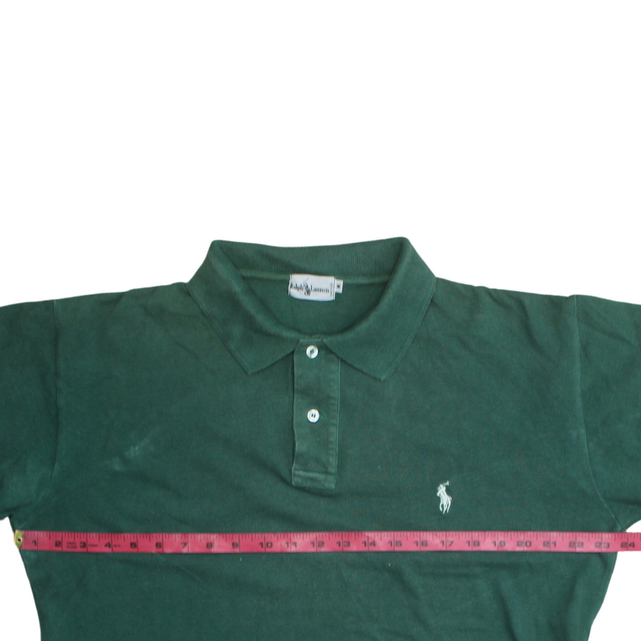 Ralph Lauren Men's Green Polo Shirt Size M Classic Fit Cotton