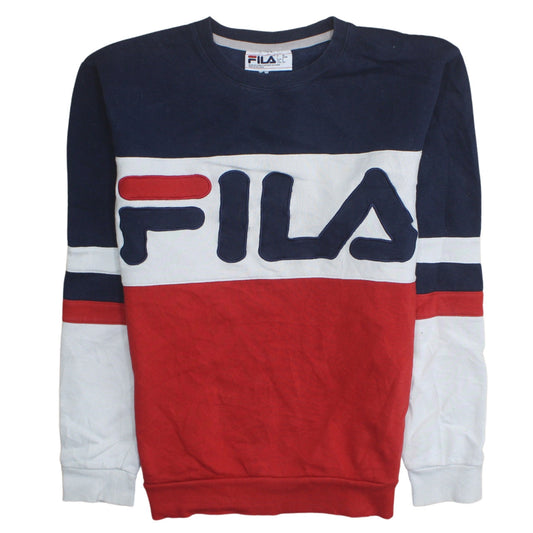 Fila Men's Multicoloured Crew Neck Pullover Sweatshirt Size S