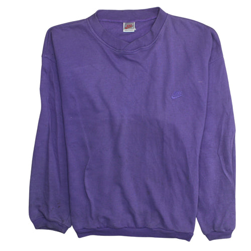 Nike Womens Purple Crew Neck Pullover Sweatshirt XL