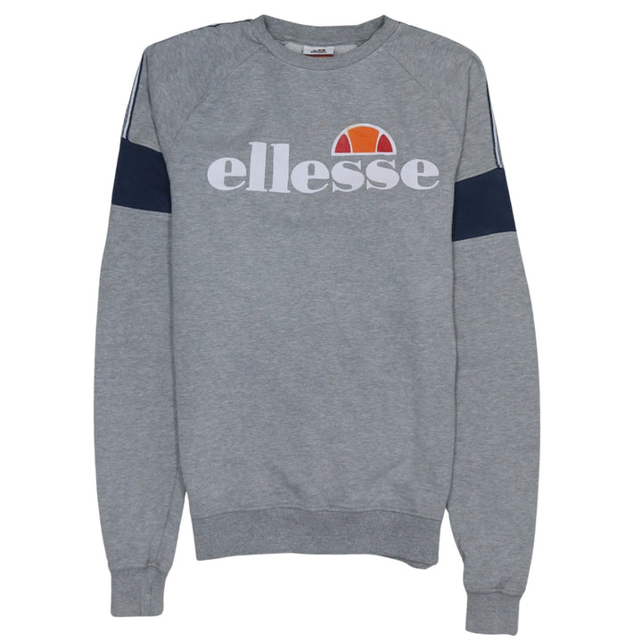 Ellesse Womens Grey Sweatshirt UK 4 Logo Pullover Classic Fit