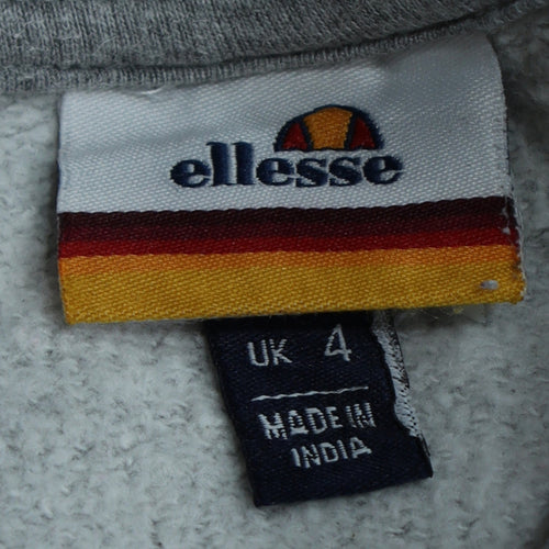 Ellesse Womens Grey Sweatshirt UK 4 Logo Pullover Classic Fit