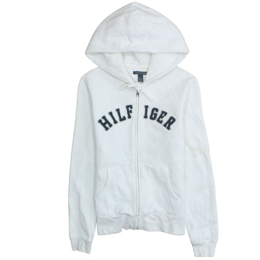 Tommy Hilfiger Women's White Full Zip Hoodie Size S