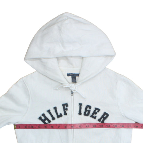 Tommy Hilfiger Women's White Full Zip Hoodie Size S