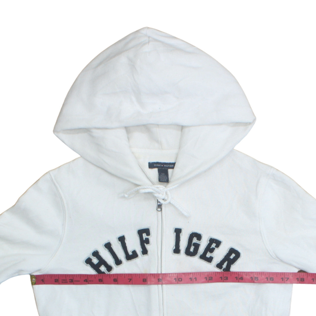 Tommy Hilfiger Women's White Full Zip Hoodie Size S