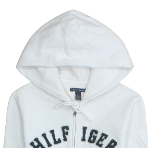 Tommy Hilfiger Women's White Full Zip Hoodie Size S