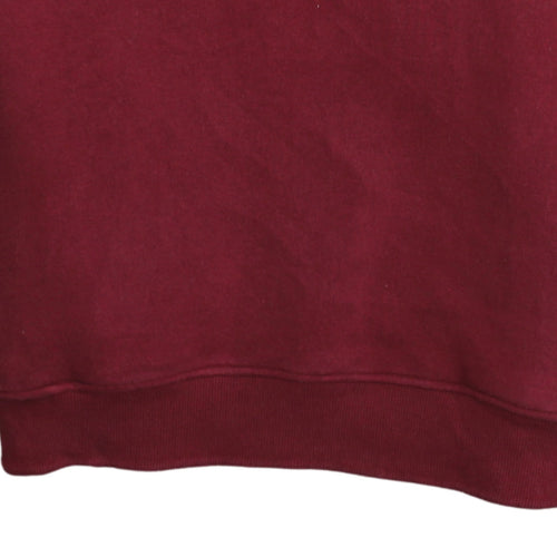 Russell Athletic Men’s Red Grey XL 1/4 Zip Fleece Sweatshirt