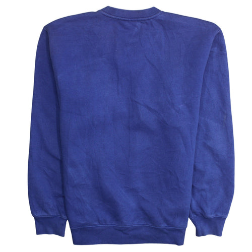 Obey Men's Blue Pullover Sweatshirt Medium Crew Neck Logo Fleece