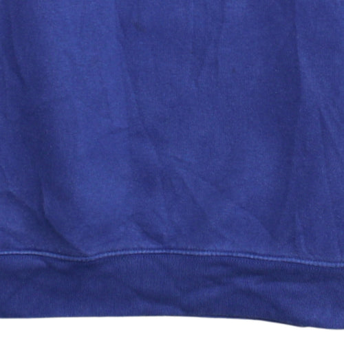 Obey Men's Blue Pullover Sweatshirt Medium Crew Neck Logo Fleece
