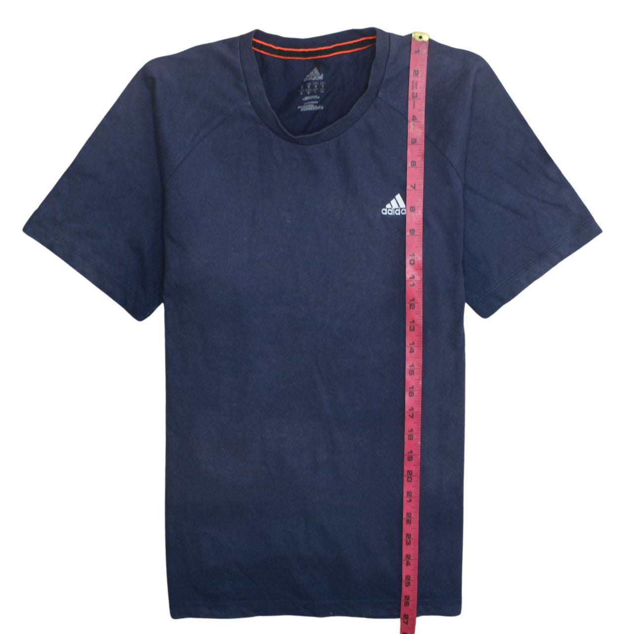 Adidas Men Blue Cotton Crew Neck Sports T-Shirt Size L
