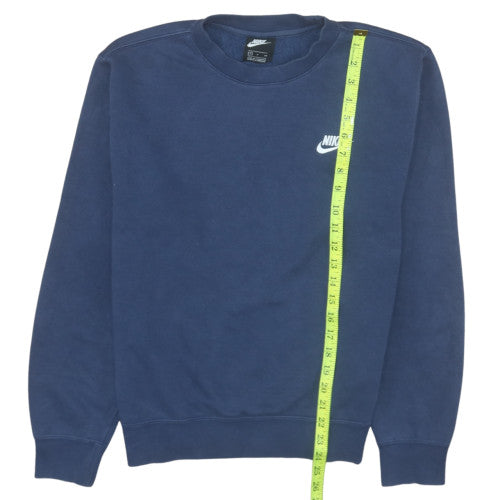 Nike Men's Blue Crew Neck Sweatshirt Small Cotton Blend Classic Fit