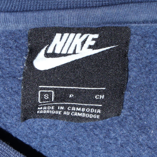 Nike Men's Blue Crew Neck Sweatshirt Small Cotton Blend Classic Fit