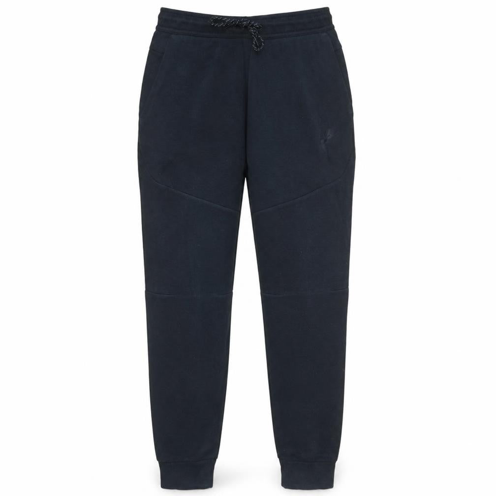 Front view of Nike Men's Black Small Jogger Sweatpants Fleece Drawstring Tapered Activewear