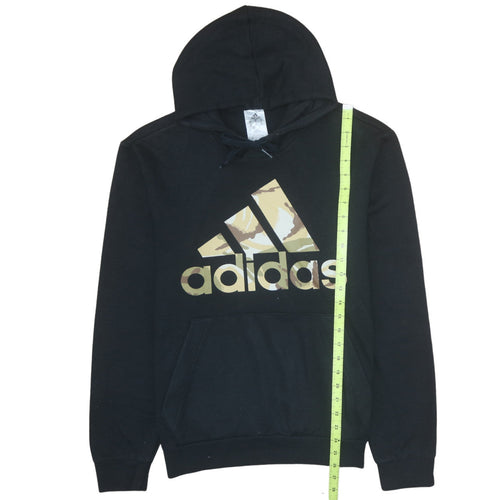 Adidas Mens Black Camo Logo Pullover Hoodie Size M