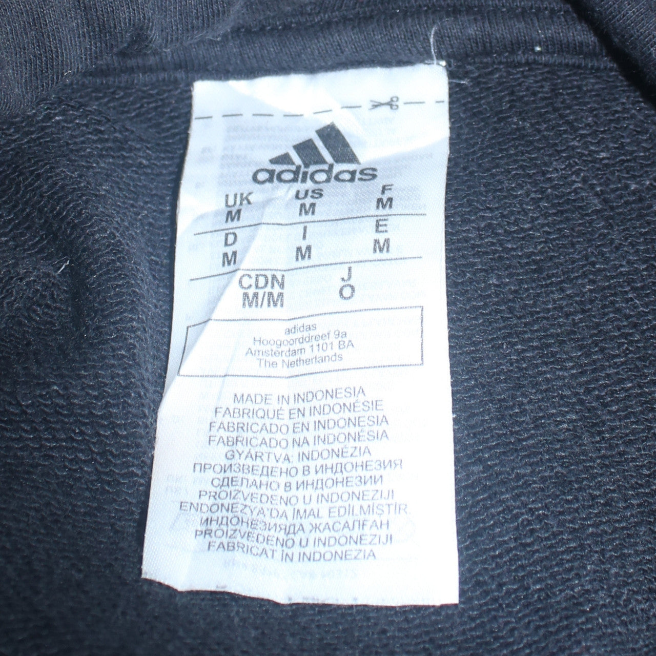 Adidas Mens Black Camo Logo Pullover Hoodie Size M