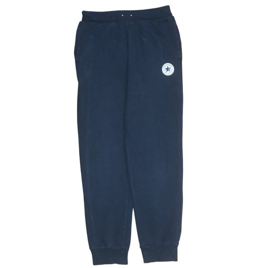 Front view of Converse boys’ blue jogger sweatpants xl 13-15 years fleece activewear