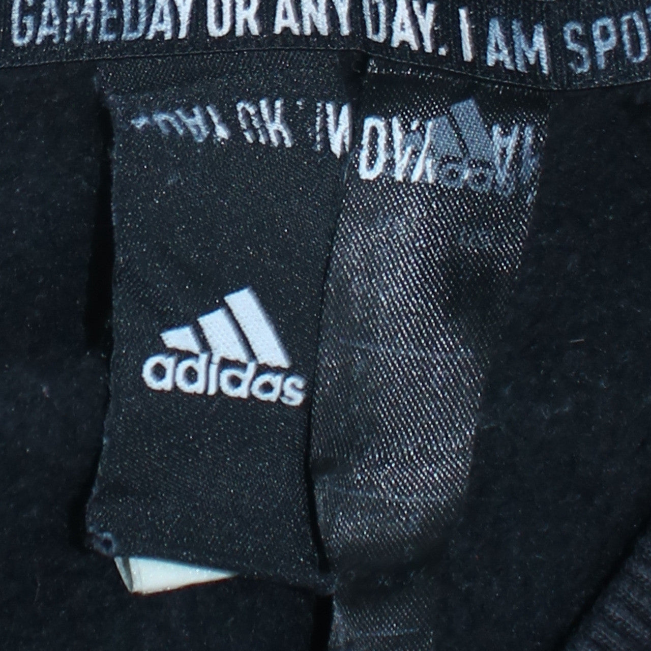 Adidas Womens Black Crew Neck Logo Pullover Sweatshirt Size M
