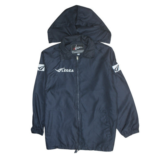 Legea Men's Blue M Windbreaker Hooded Full Zip Sports Jacket