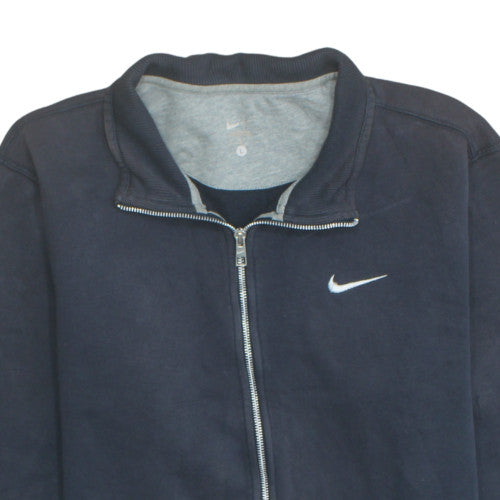 Nike Men's Black Full Zip Track Jacket Size L Cotton Blend