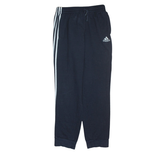 Adidas Men Black Track Pants M Regular Fit Elastic Waist Activewear