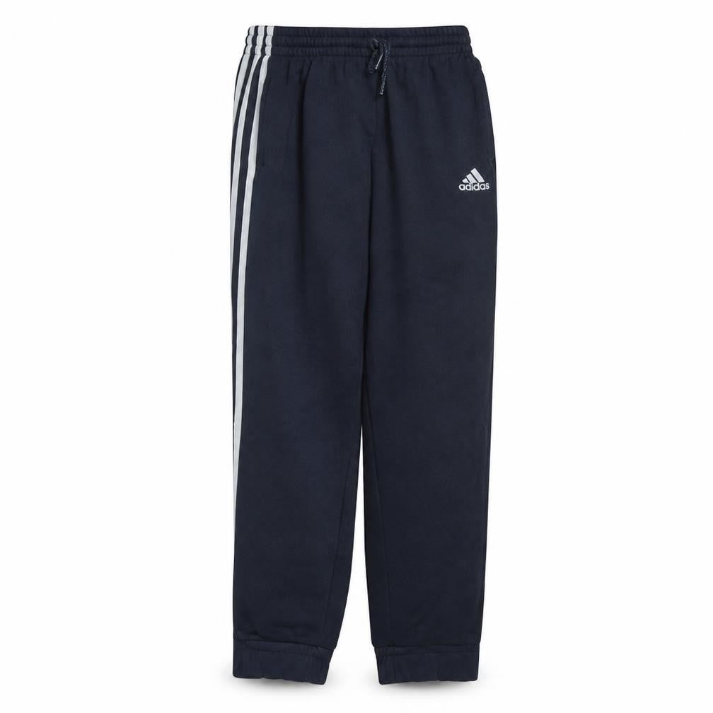 Front view of Adidas Men Black Track Pants M Regular Fit Elastic Waist Activewear