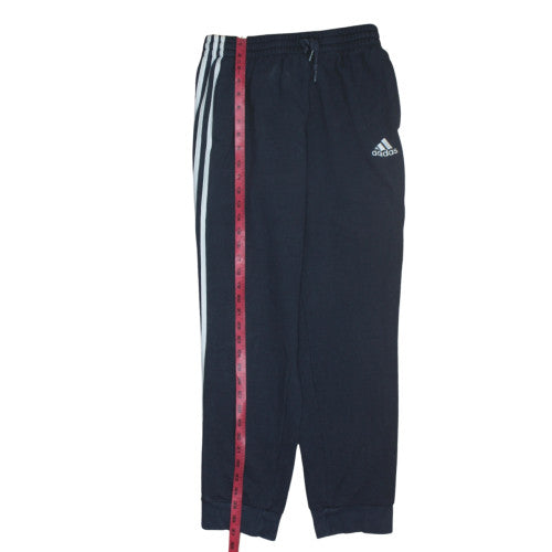 Adidas Men Black Track Pants M Regular Fit Elastic Waist Activewear