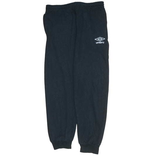 Umbro Men Black Jogger Sweatpants L Fleece Activewear Trousers