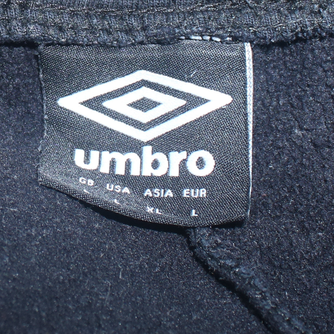 Umbro Men Black Jogger Sweatpants L Fleece Activewear Trousers