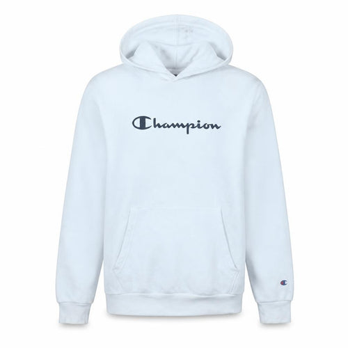 Champion Boys White Pullover Hoodie 2XL Logo Graphic Fleece Sweatshirt