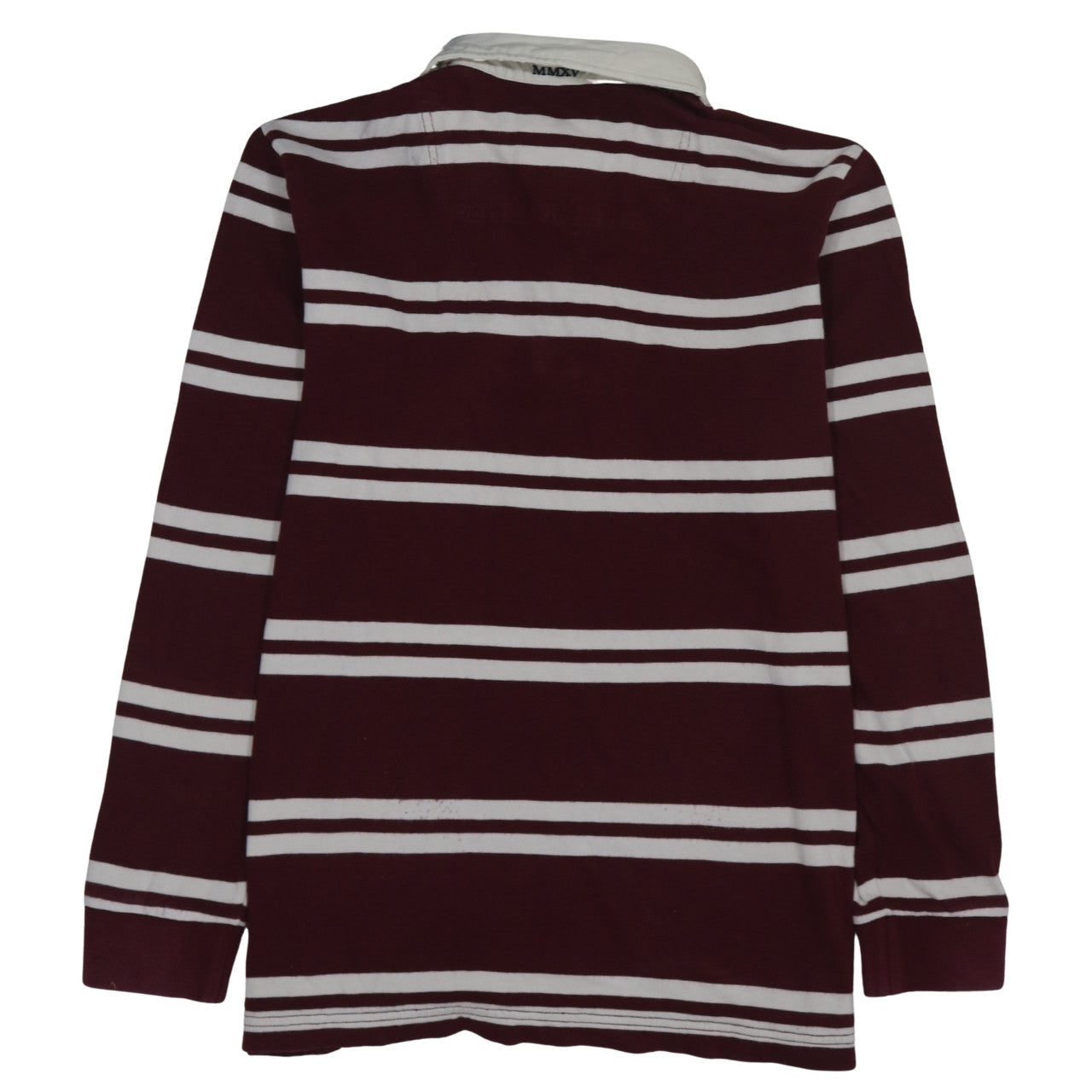 Joules Rugby Men's Maroon Striped Long Sleeve Collared Sweatshirt XL