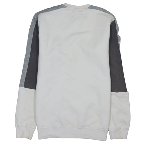 Champion Men's White Pullover Sweatshirt Large Crew Neck Logo Fleece