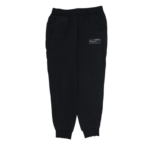 Puma Men's Black Jogger Sweatpants L Elastic Waist Sportswear