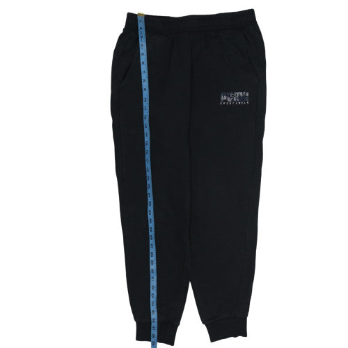 Puma Men's Black Jogger Sweatpants L Elastic Waist Sportswear