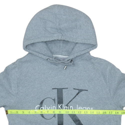 Calvin Klein Jeans Men's Grey Pullover Regular Fit Hoodie S