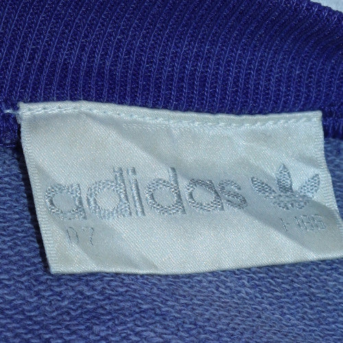 Adidas Women Blue Colourblock Crew Neck Pullover Sweatshirt Size 8