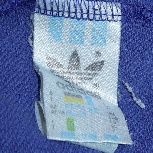 Adidas Women Blue Colourblock Crew Neck Pullover Sweatshirt Size 8