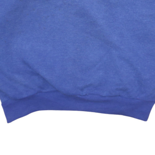 Adidas Women Blue Colourblock Crew Neck Pullover Sweatshirt Size 8