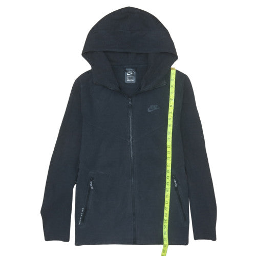 Nike Men's Black Full Zip Hoodie M Fleece Lined Casual Sweatshirt
