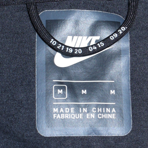 Nike Men's Black Full Zip Hoodie M Fleece Lined Casual Sweatshirt
