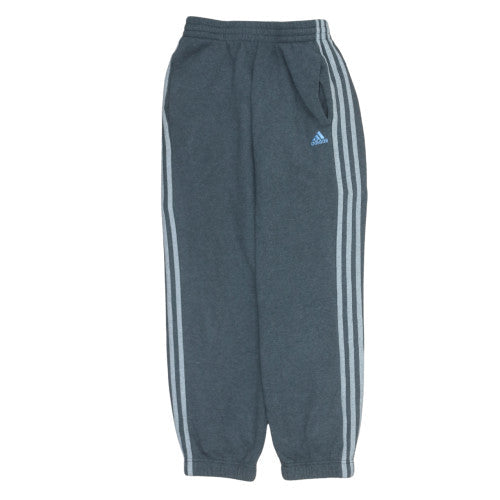 Adidas Boys Grey 11-12 Years Regular Fit Side Stripe Sweatpants