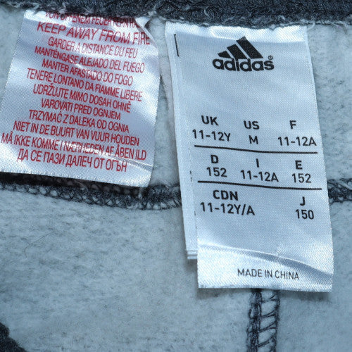 Adidas Boys Grey 11-12 Years Regular Fit Side Stripe Sweatpants