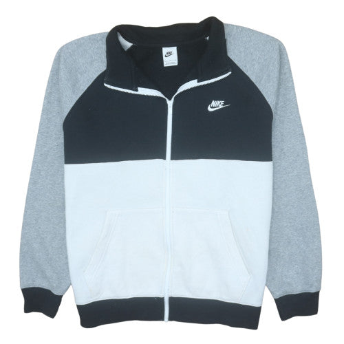 Nike Men's Black Grey White XL Track Jacket Full Zip Colourblock