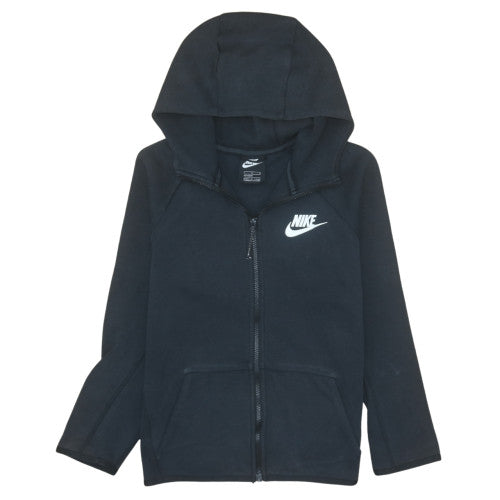 Nike Boys Black Full Zip Hoodie L 147-158cm Fleece Sweatshirt