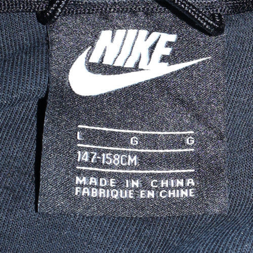 Nike Boys Black Full Zip Hoodie L 147-158cm Fleece Sweatshirt